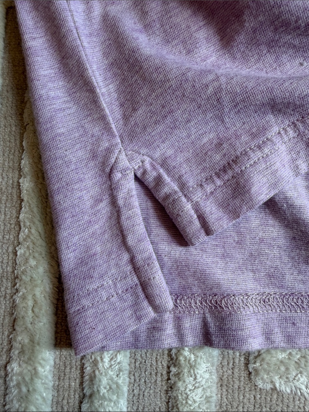 Faherty Men's Heathered Lilac Polo - Picture 6 of 6